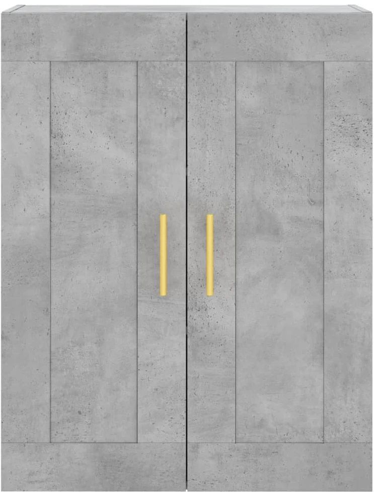 Komoda, betono pilkos spalvos, 69,5x34x180cm, apdirbta mediena