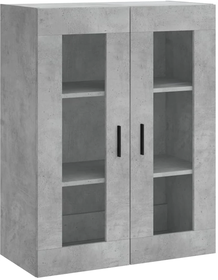 Komoda, betono pilkos spalvos, 69,5x34x180cm, apdirbta mediena