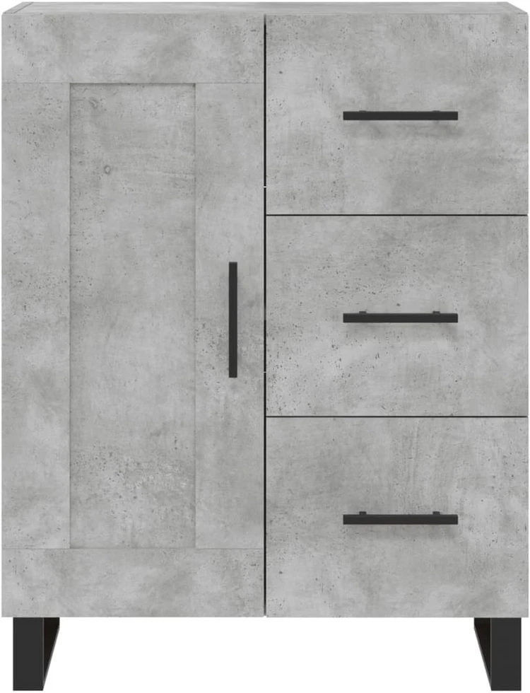 Komoda, betono pilkos spalvos, 69,5x34x180cm, apdirbta mediena
