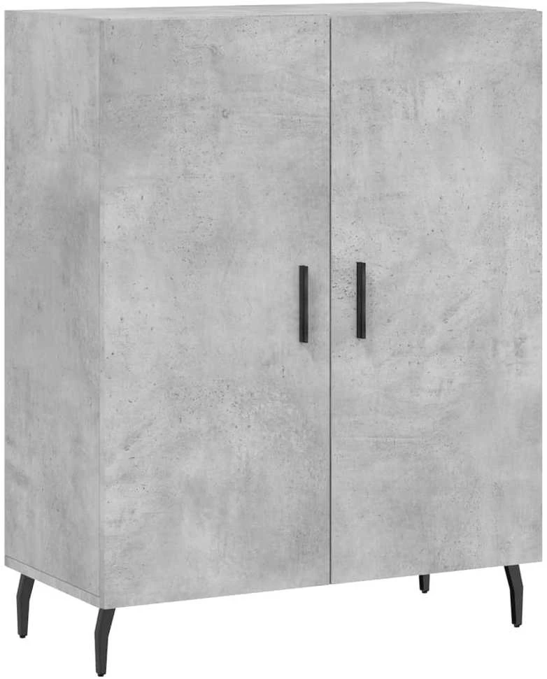 Komoda, betono pilkos spalvos, 69,5x34x180cm, apdirbta mediena