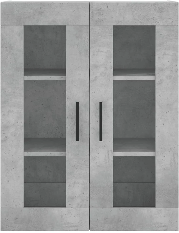 Komoda, betono pilkos spalvos, 69,5x34x180cm, apdirbta mediena
