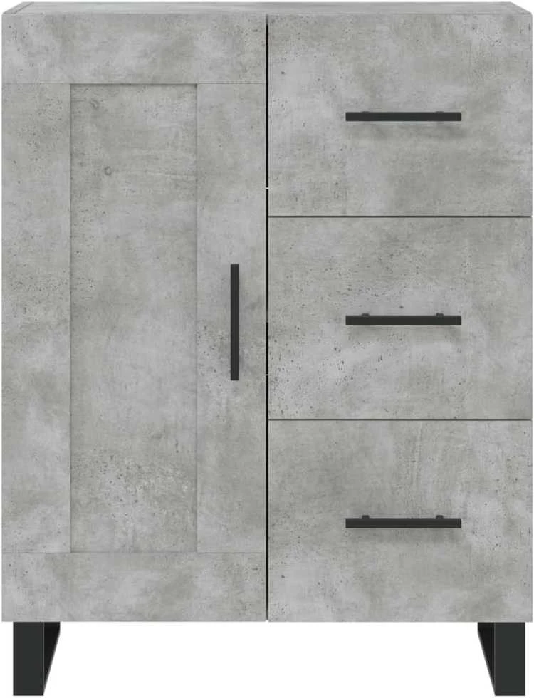 Komoda, betono pilkos spalvos, 69,5x34x180cm, apdirbta mediena