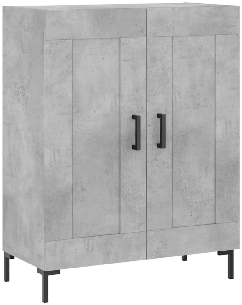 Komoda, betono pilkos spalvos, 69,5x34x180cm, apdirbta mediena