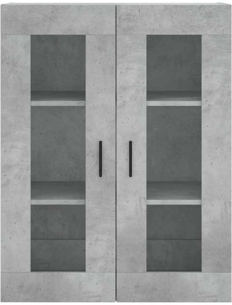 Komoda, betono pilkos spalvos, 69,5x34x180cm, apdirbta mediena