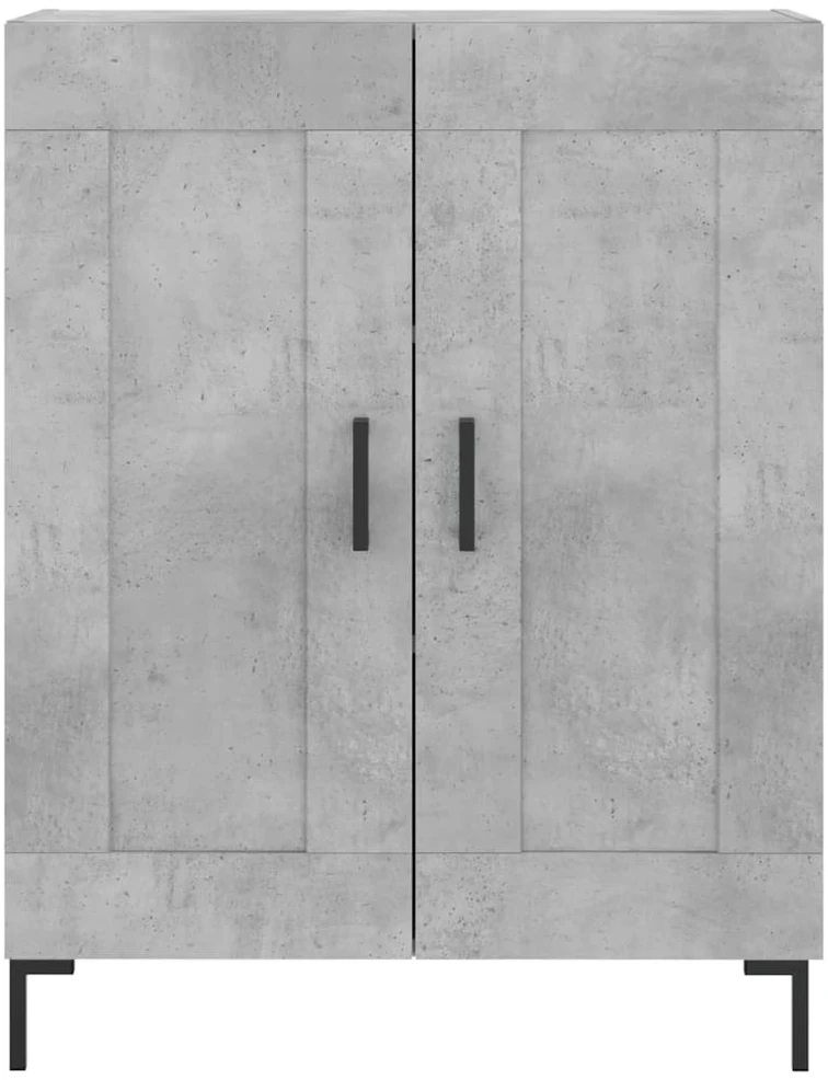 Komoda, betono pilkos spalvos, 69,5x34x180cm, apdirbta mediena