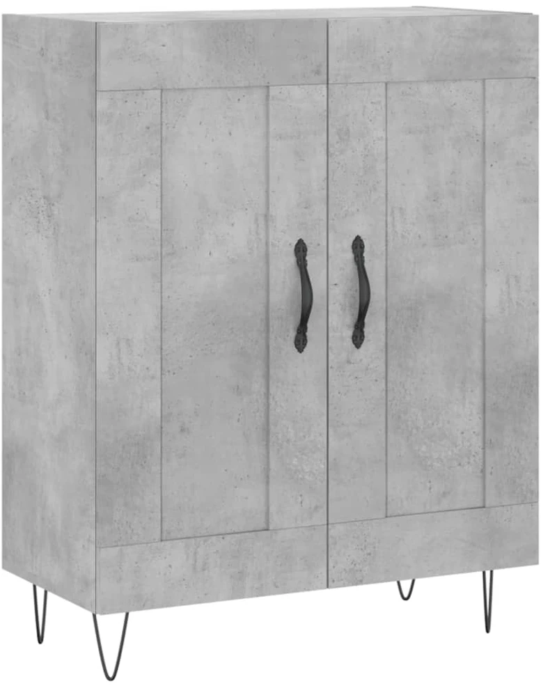 Komoda, betono pilkos spalvos, 69,5x34x180cm, apdirbta mediena