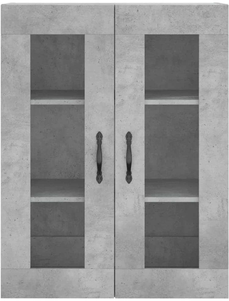 Komoda, betono pilkos spalvos, 69,5x34x180cm, apdirbta mediena