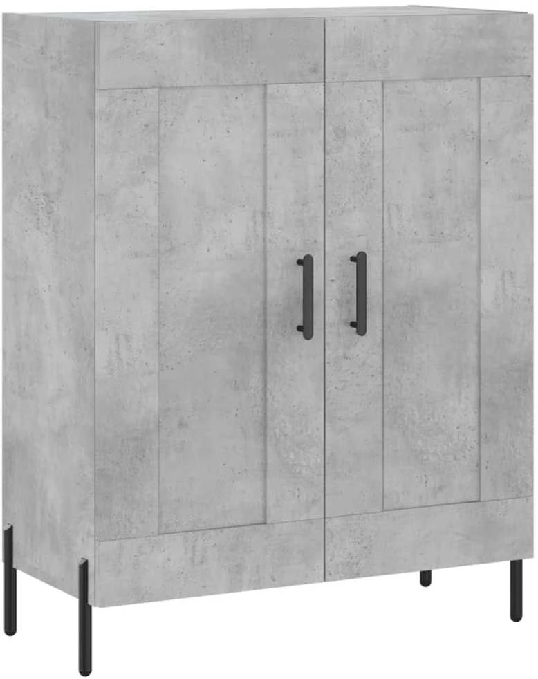 Komoda, betono pilkos spalvos, 69,5x34x180cm, apdirbta mediena