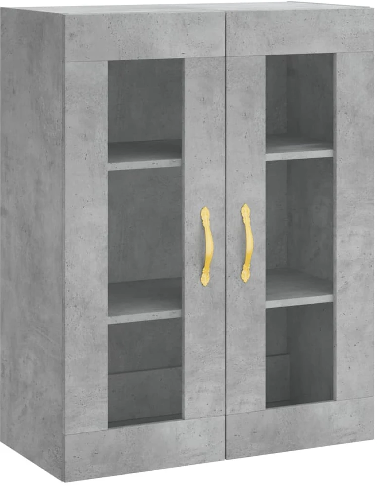 Komoda, betono pilkos spalvos, 69,5x34x180cm, apdirbta mediena