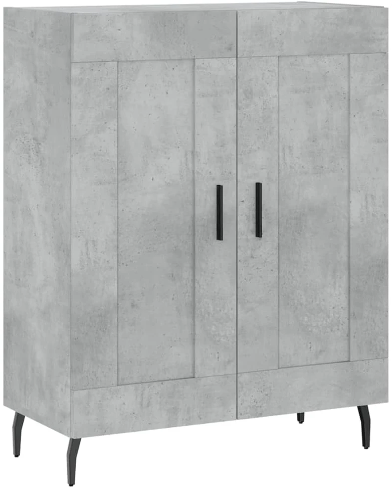 Komoda, betono pilkos spalvos, 69,5x34x180cm, apdirbta mediena