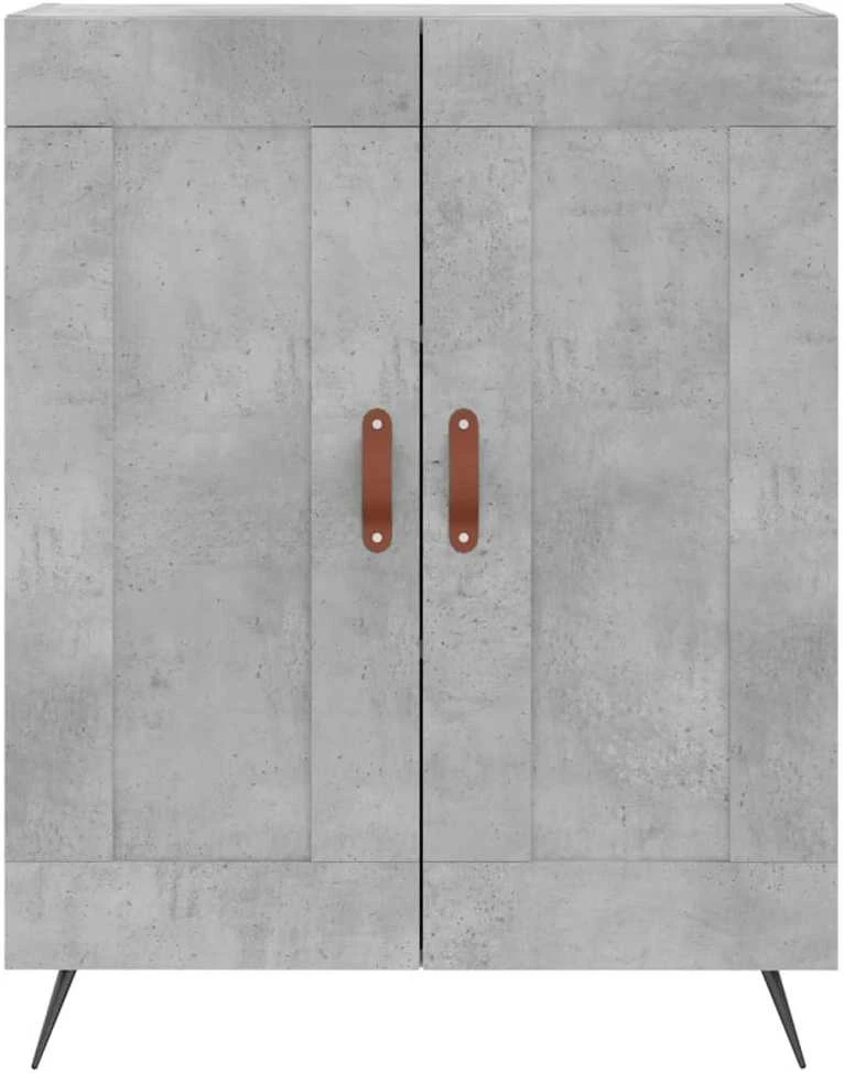 Komoda, betono pilkos spalvos, 69,5x34x180cm, apdirbta mediena