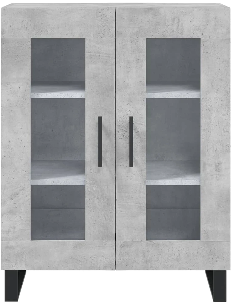 Komoda, betono pilkos spalvos, 69,5x34x180cm, apdirbta mediena