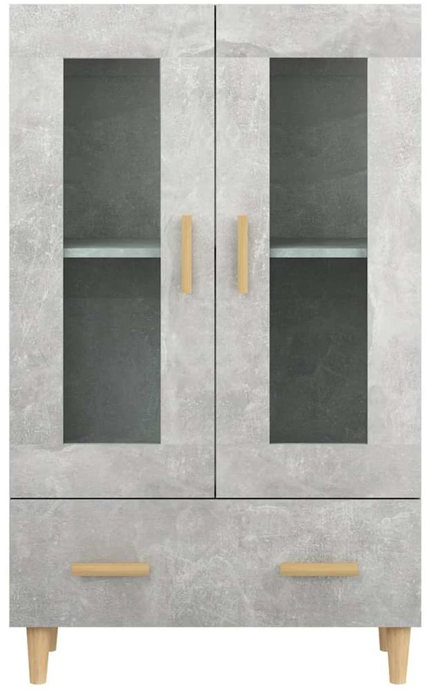 Komoda, betono pilkos spalvos, 70x31x115cm, apdirbta mediena