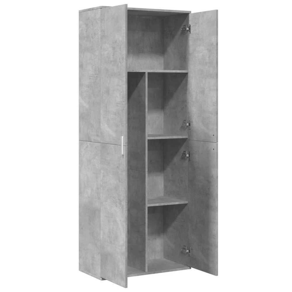 Komoda, betono pilkos spalvos, 70x35x180cm, apdirbta mediena