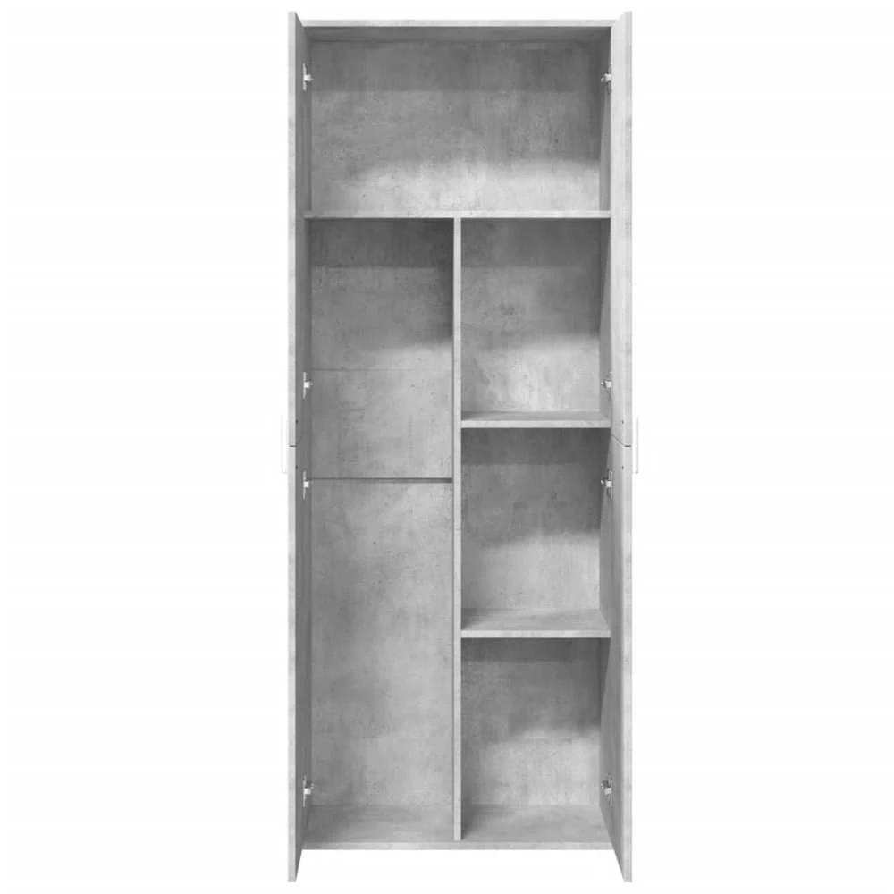 Komoda, betono pilkos spalvos, 70x35x180cm, apdirbta mediena