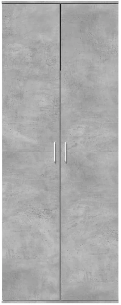 Komoda, betono pilkos spalvos, 70x35x180cm, apdirbta mediena