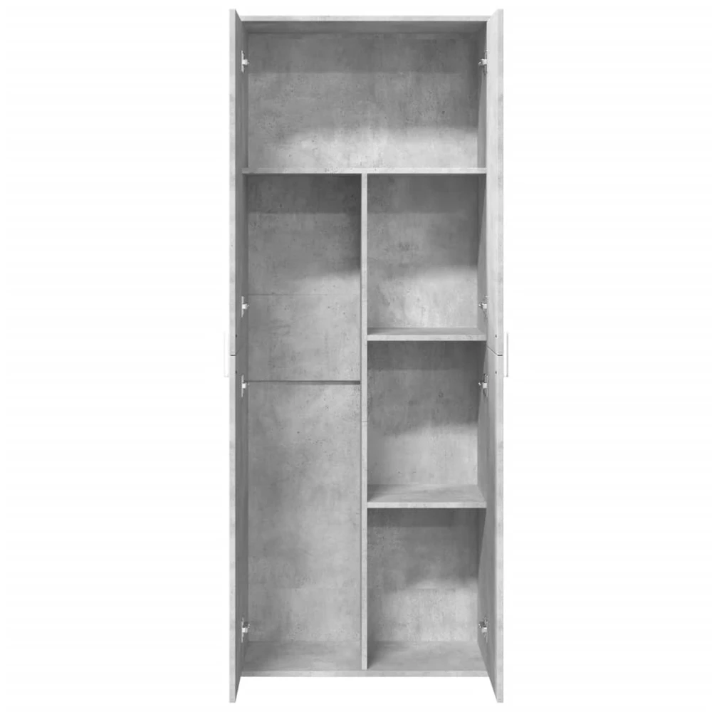 Komoda, betono pilkos spalvos, 70x35x180cm, apdirbta mediena
