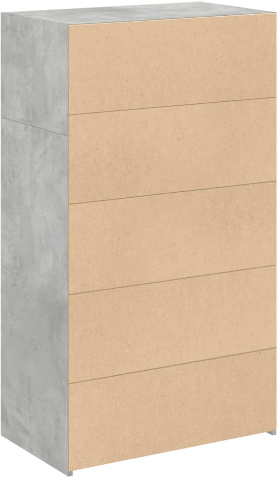 Komoda, betono pilkos spalvos, 70x41x124cm, apdirbta mediena