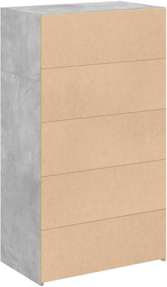 Komoda, betono pilkos spalvos, 70x41x124cm, apdirbta mediena