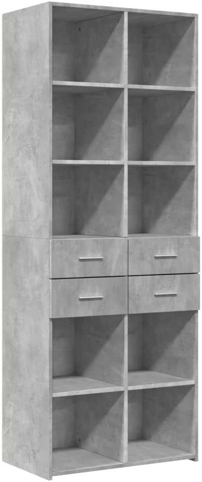 Komoda, betono pilkos spalvos, 70x42,5x185cm, apdirbta mediena