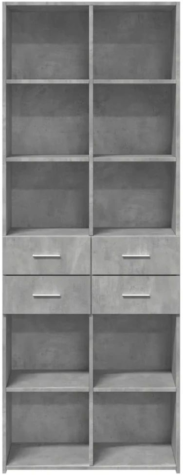 Komoda, betono pilkos spalvos, 70x42,5x185cm, apdirbta mediena