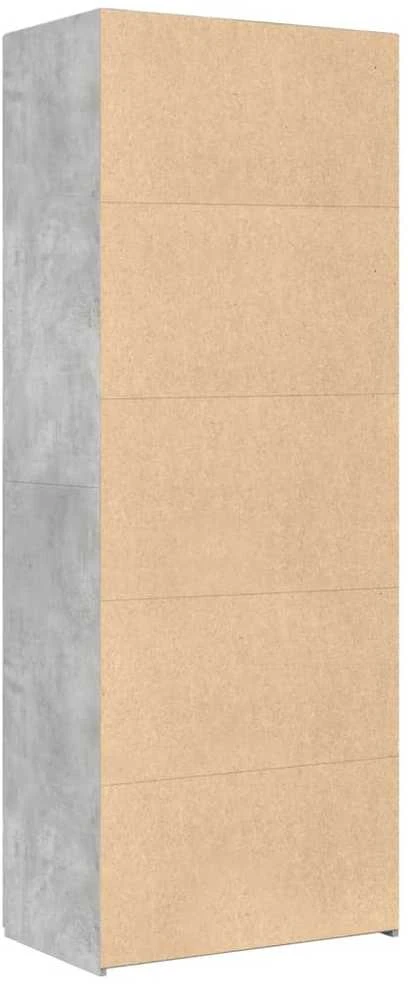 Komoda, betono pilkos spalvos, 70x42,5x185cm, apdirbta mediena