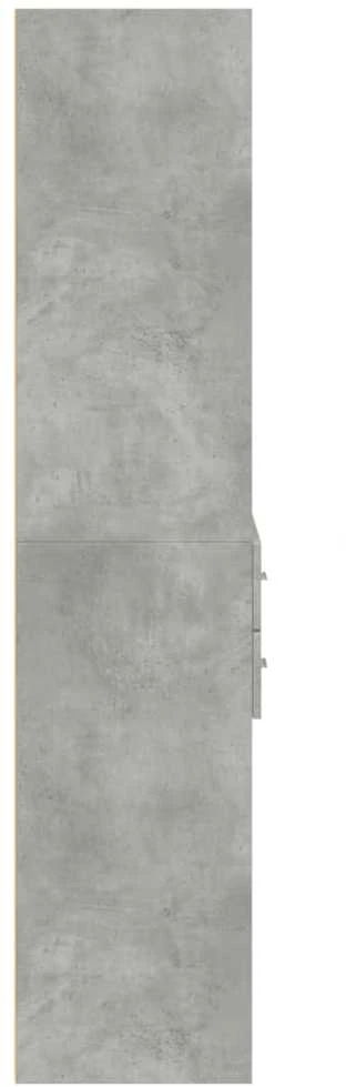 Komoda, betono pilkos spalvos, 70x42,5x185cm, apdirbta mediena