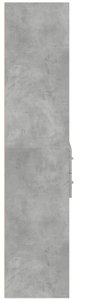 Komoda, betono pilkos spalvos, 70x42,5x185cm, apdirbta mediena