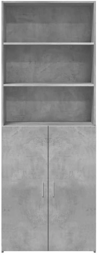 Komoda, betono pilkos spalvos, 70x42,5x185cm, apdirbta mediena