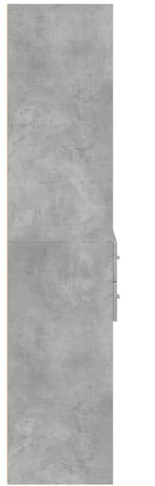 Komoda, betono pilkos spalvos, 70x42,5x185cm, apdirbta mediena