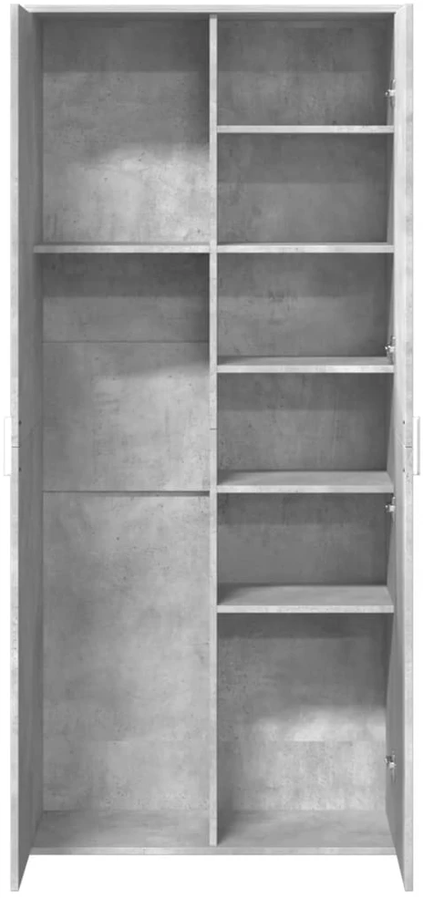 Komoda, betono pilkos spalvos, 80x35x180cm, apdirbta mediena