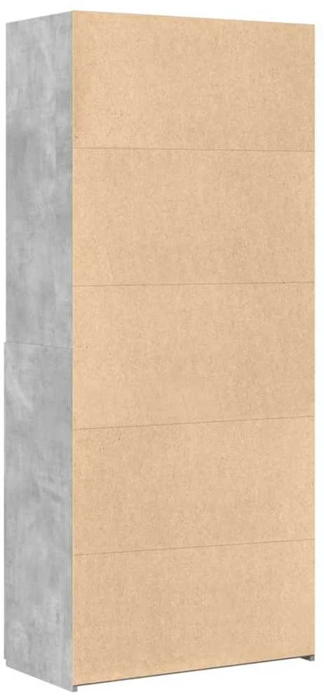 Komoda, betono pilkos spalvos, 80x42,5x185cm, apdirbta mediena