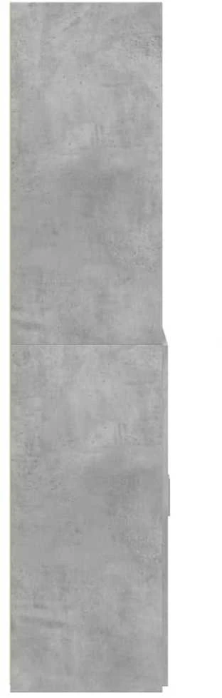 Komoda, betono pilkos spalvos, 80x42,5x185cm, apdirbta mediena