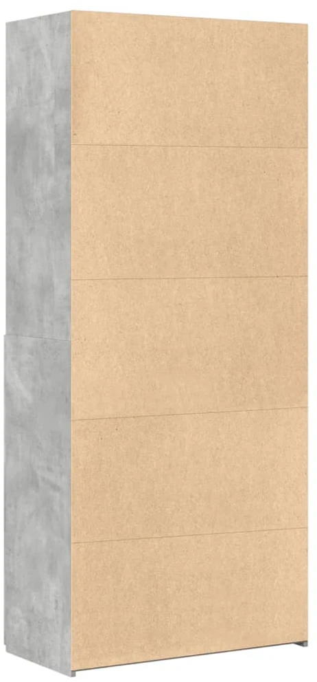 Komoda, betono pilkos spalvos, 80x42,5x185cm, apdirbta mediena