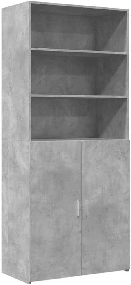 Komoda, betono pilkos spalvos, 80x42,5x185cm, apdirbta mediena