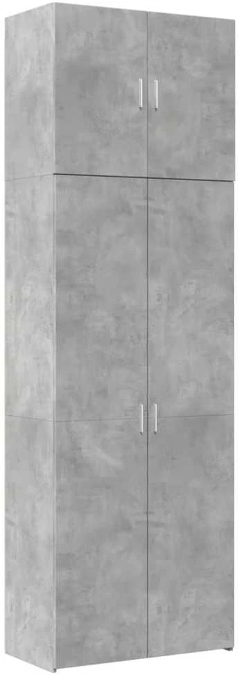 Komoda, betono pilkos spalvos, 80x42,5x249cm, apdirbta mediena
