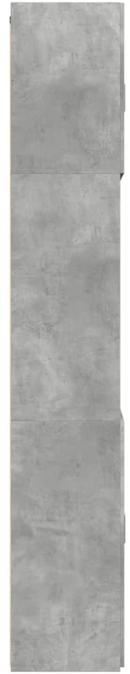 Komoda, betono pilkos spalvos, 80x42,5x249cm, apdirbta mediena