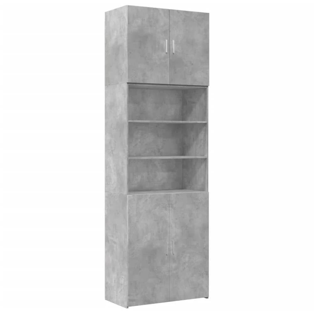 Komoda, betono pilkos spalvos, 80x42,5x249cm, apdirbta mediena