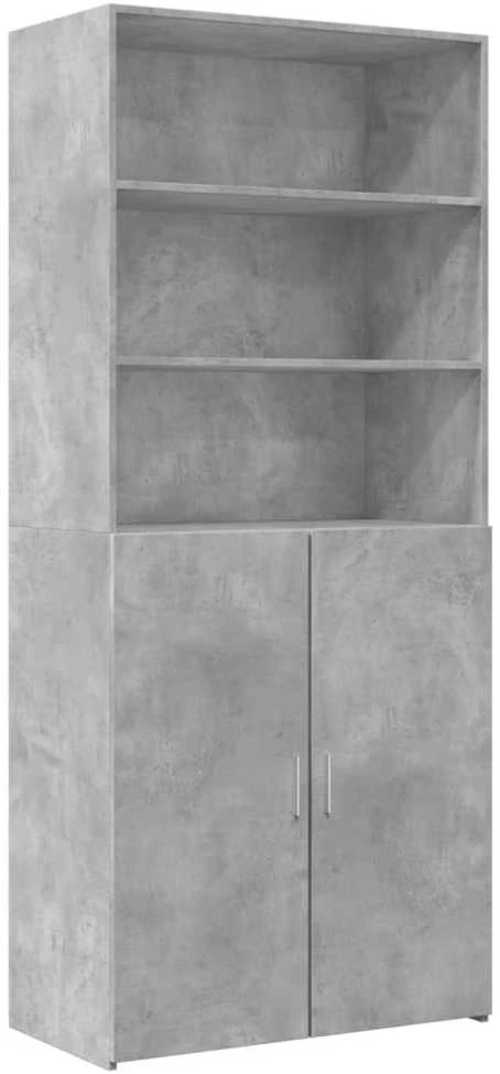 Komoda, betono pilkos spalvos, 80x42,5x249cm, apdirbta mediena