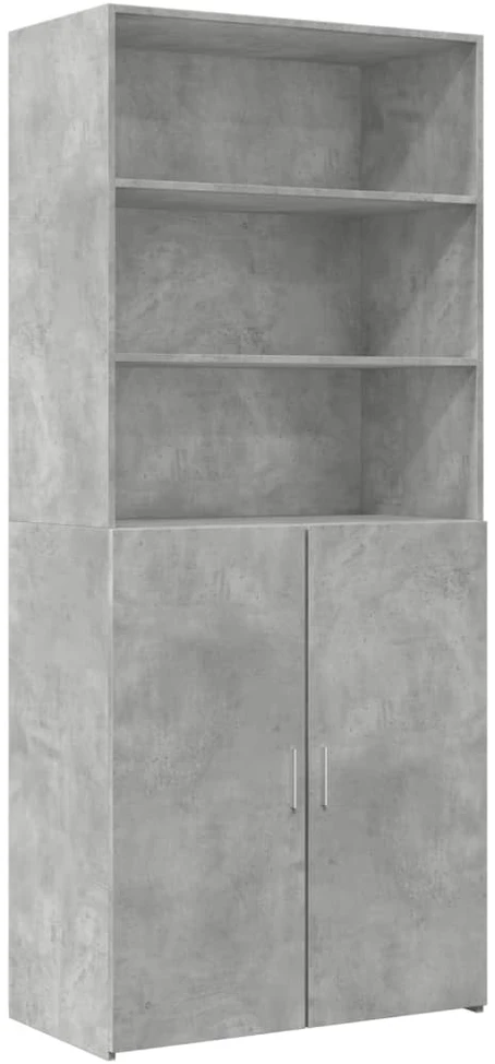 Komoda, betono pilkos spalvos, 80x42,5x249cm, apdirbta mediena