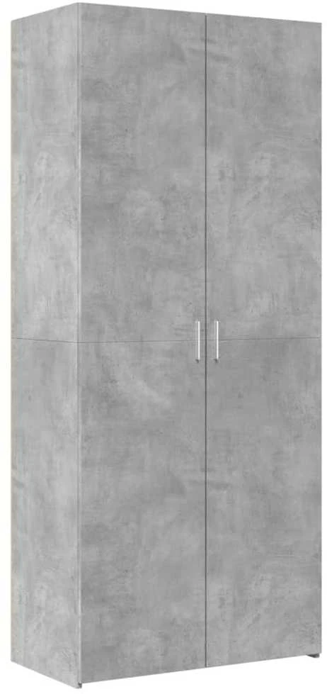 Komoda, betono pilkos spalvos, 80x42,5x249cm, apdirbta mediena