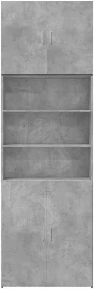 Komoda, betono pilkos spalvos, 80x42,5x249cm, apdirbta mediena