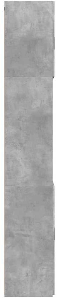 Komoda, betono pilkos spalvos, 80x42,5x249cm, apdirbta mediena