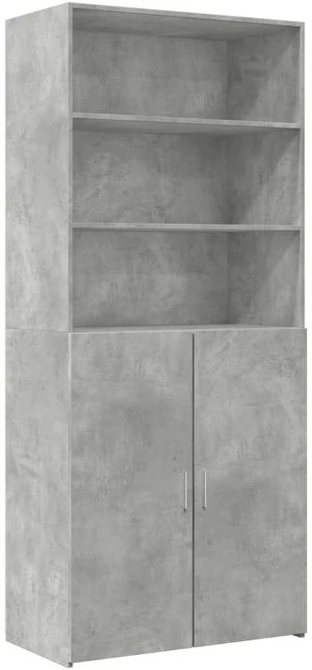 Komoda, betono pilkos spalvos, 80x42,5x249cm, apdirbta mediena