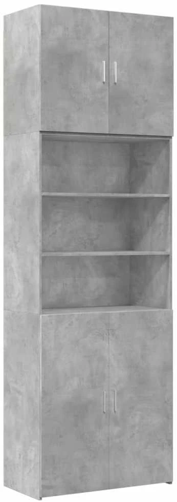 Komoda, betono pilkos spalvos, 80x42,5x249cm, apdirbta mediena