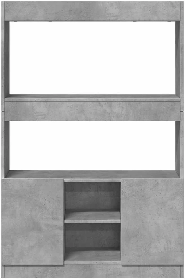 Komoda, betono pilkos spalvos, 92x33x140cm, apdirbta mediena