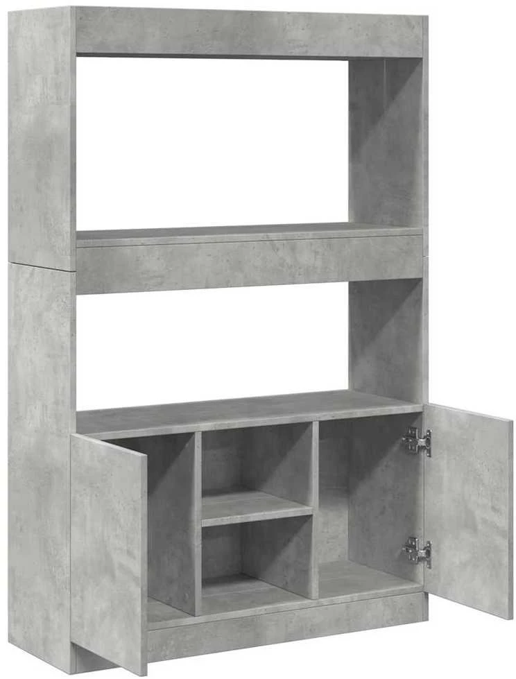 Komoda, betono pilkos spalvos, 92x33x140cm, apdirbta mediena