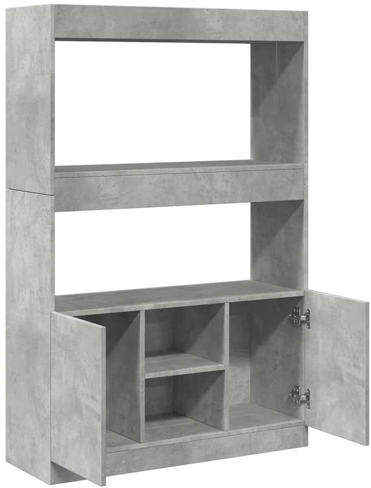Komoda, betono pilkos spalvos, 92x33x140cm, apdirbta mediena