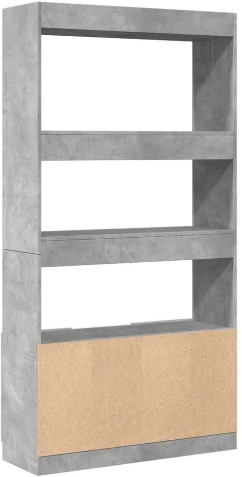 Komoda, betono pilkos spalvos, 92x33x180cm, apdirbta mediena