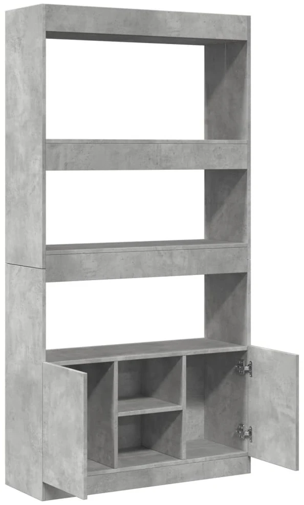 Komoda, betono pilkos spalvos, 92x33x180cm, apdirbta mediena